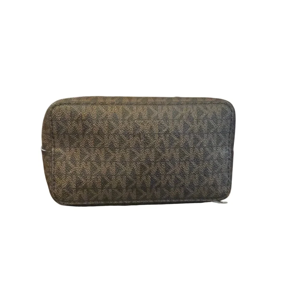 Michael Kors Suri Small Bucket Bag Brown MK Monogram Logo Crossbody‎ Handbag - Picture 8 of 9